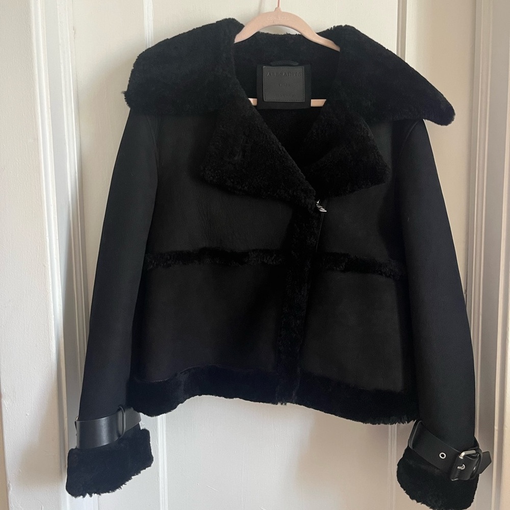 All Saints Black Teddy Jacket